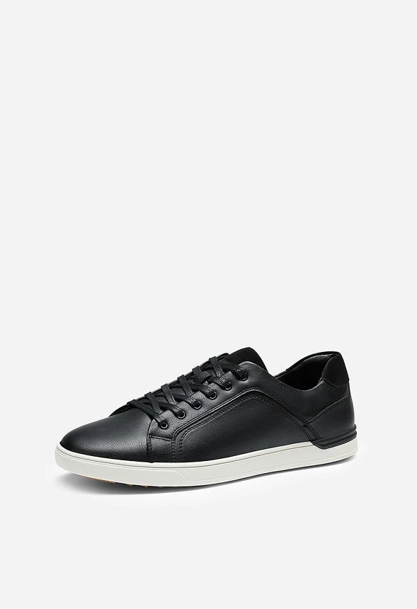 Men's Wide Classic Faux Leather Sneakers - Image 2