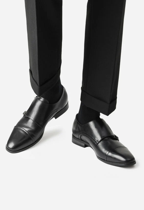 Men's Wide Monk Strap Oxford Shoes - Image 2