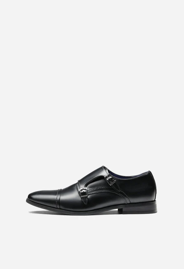 Men's Wide Monk Strap Oxford Shoes - Image 3