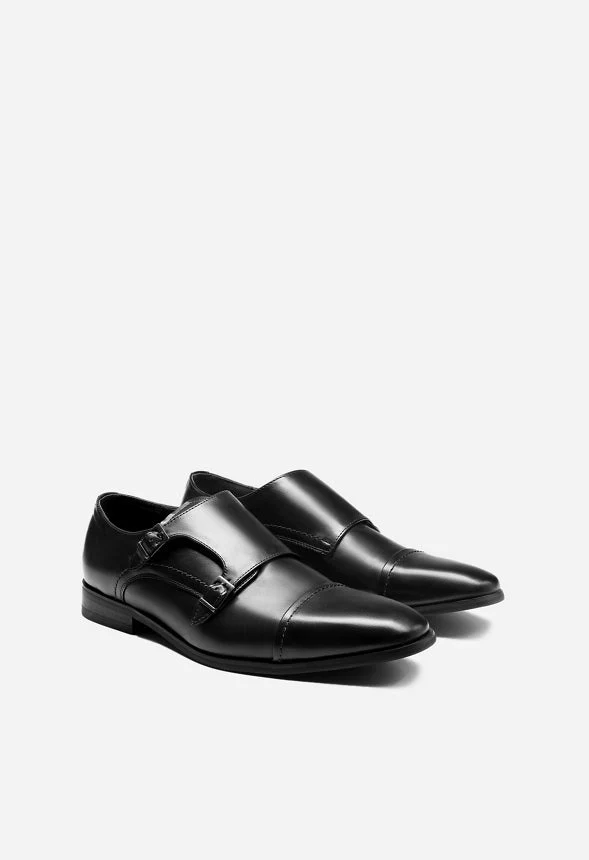 Men's Wide Monk Strap Oxford Shoes - Image 4