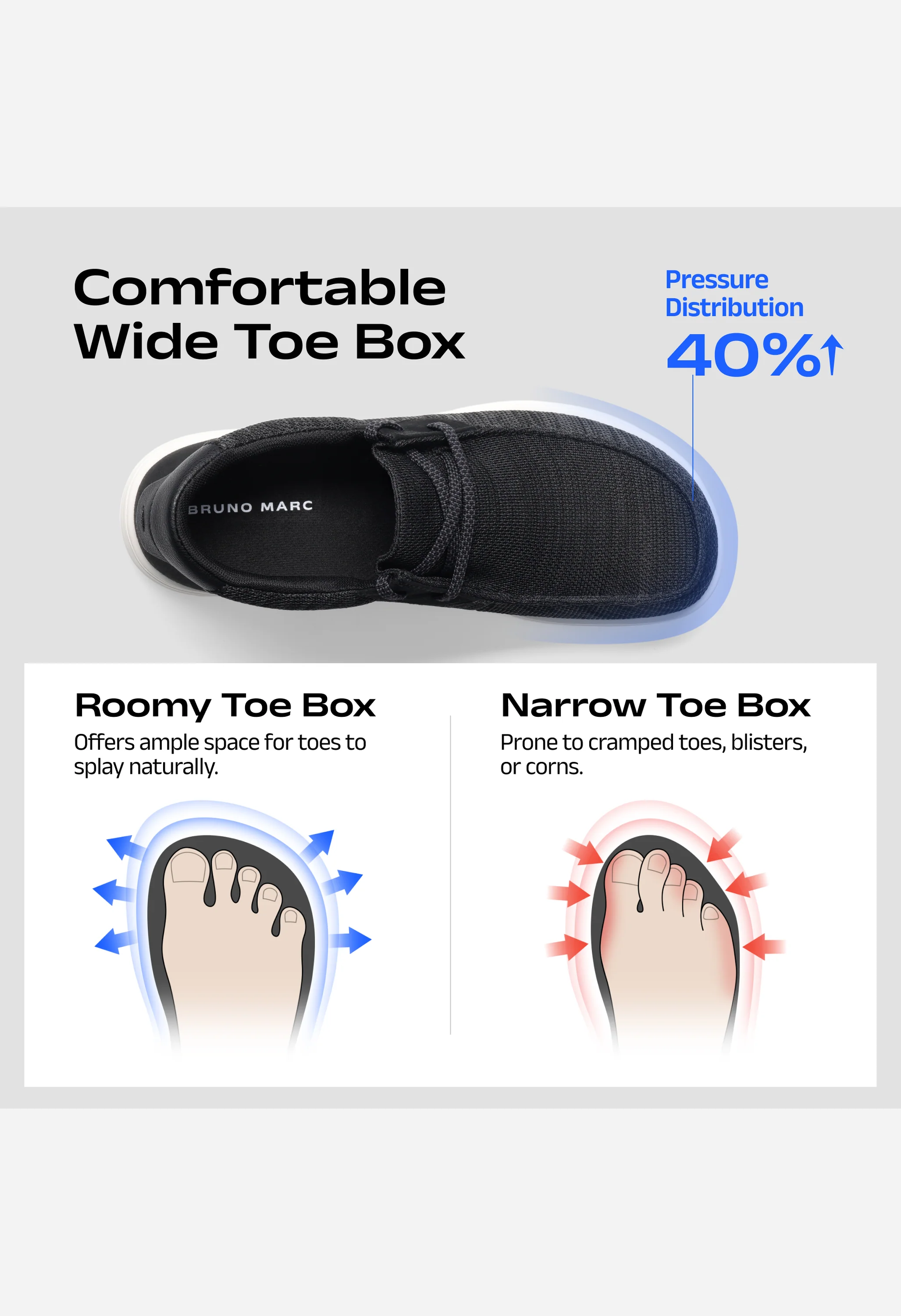 Men's Wide Toe Box Arch Support Loafers - Image 3