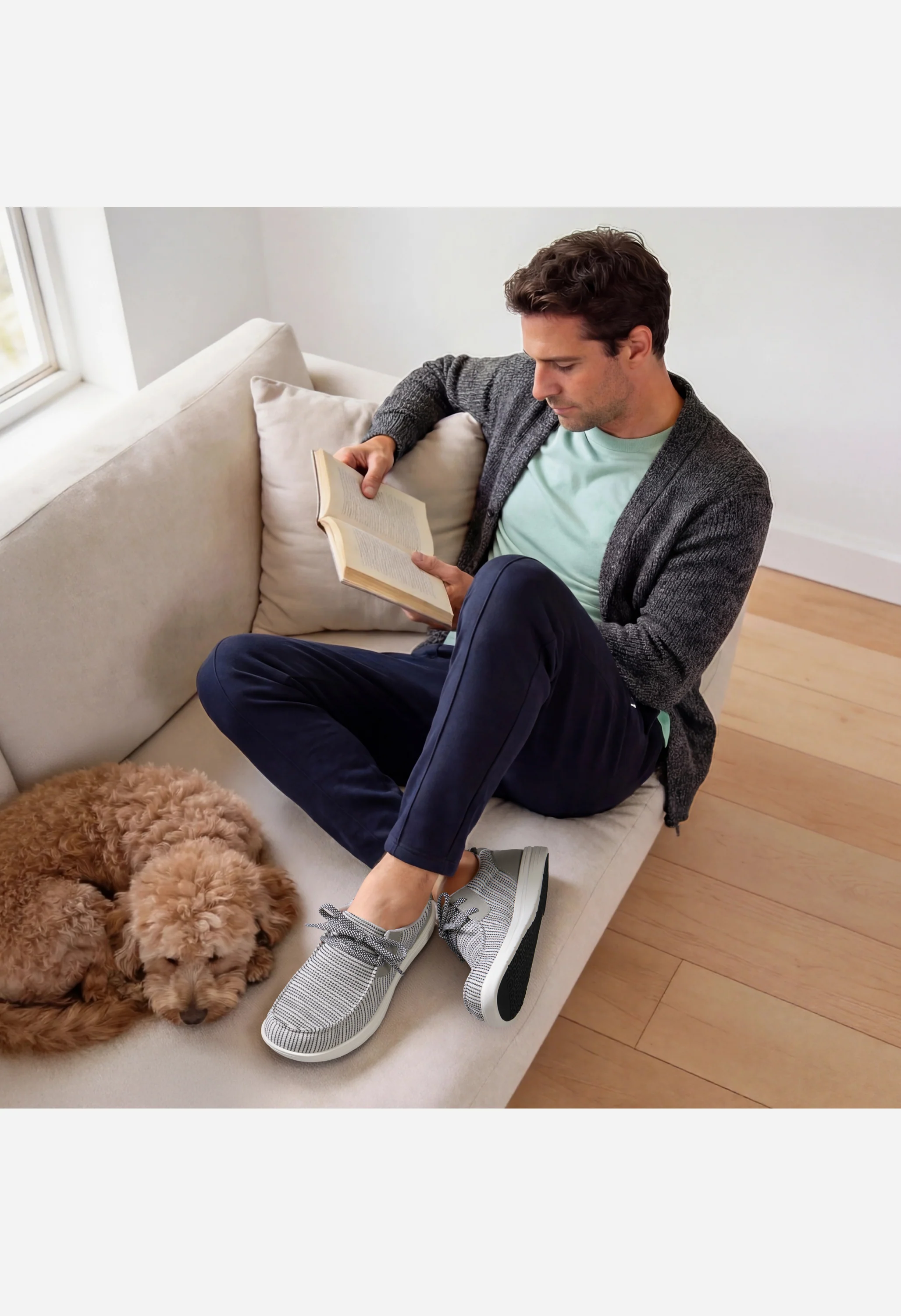 Men's Wide Toe Box Arch Support Loafers - Image 2