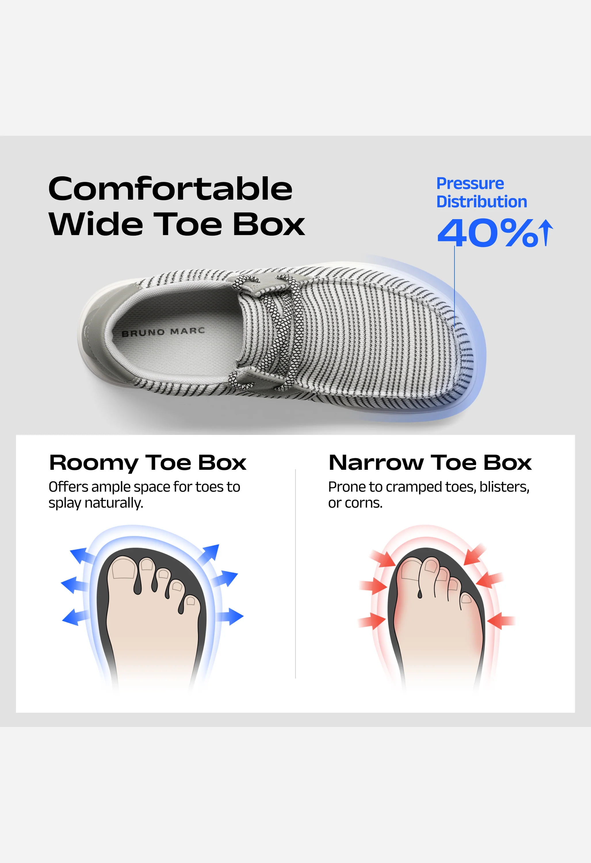 Men's Wide Toe Box Arch Support Loafers - Image 3