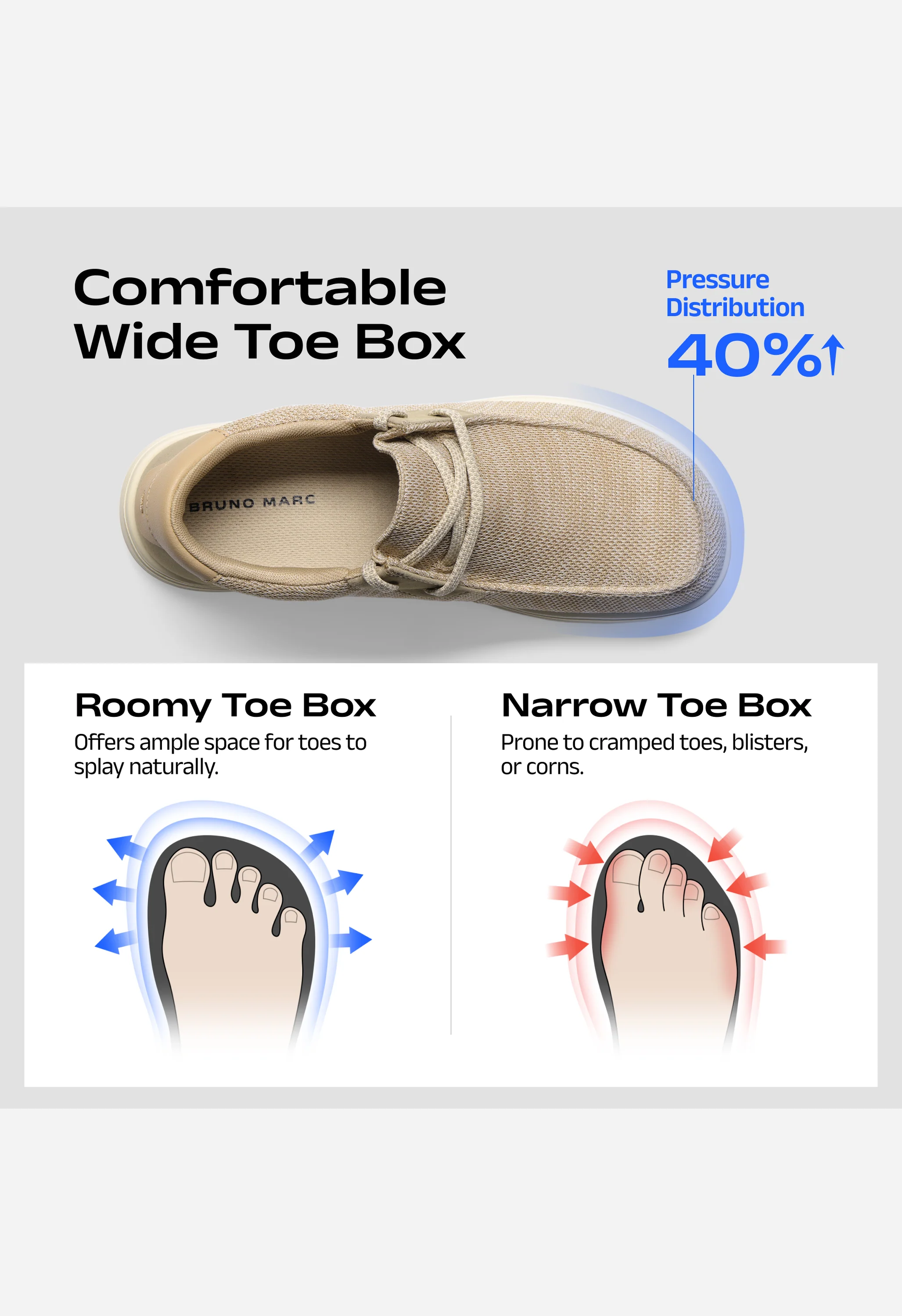 Men's Wide Toe Box Arch Support Loafers - Image 2