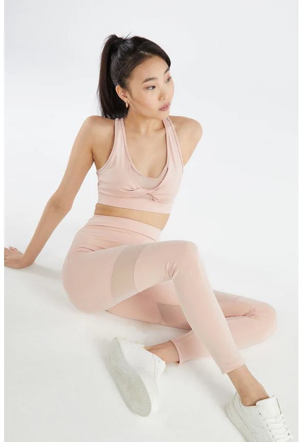 Mesh Blocked Booty Lifter Active Leggings - Image 3