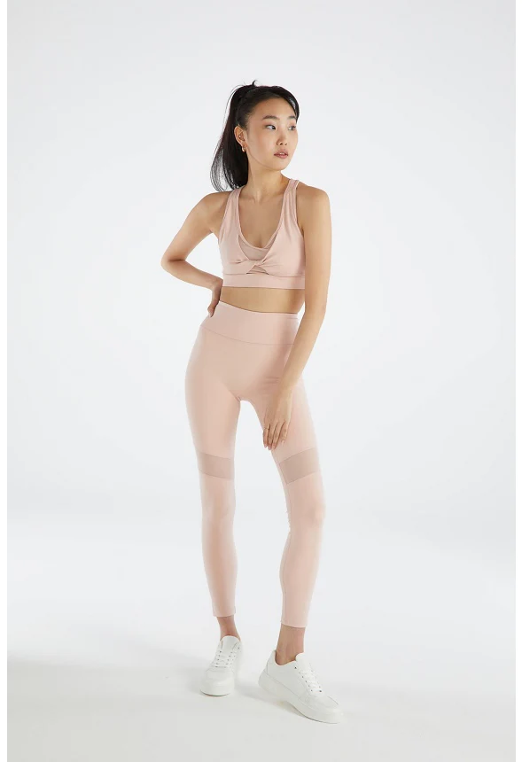 Mesh Blocked Booty Lifter Active Leggings - Image 4