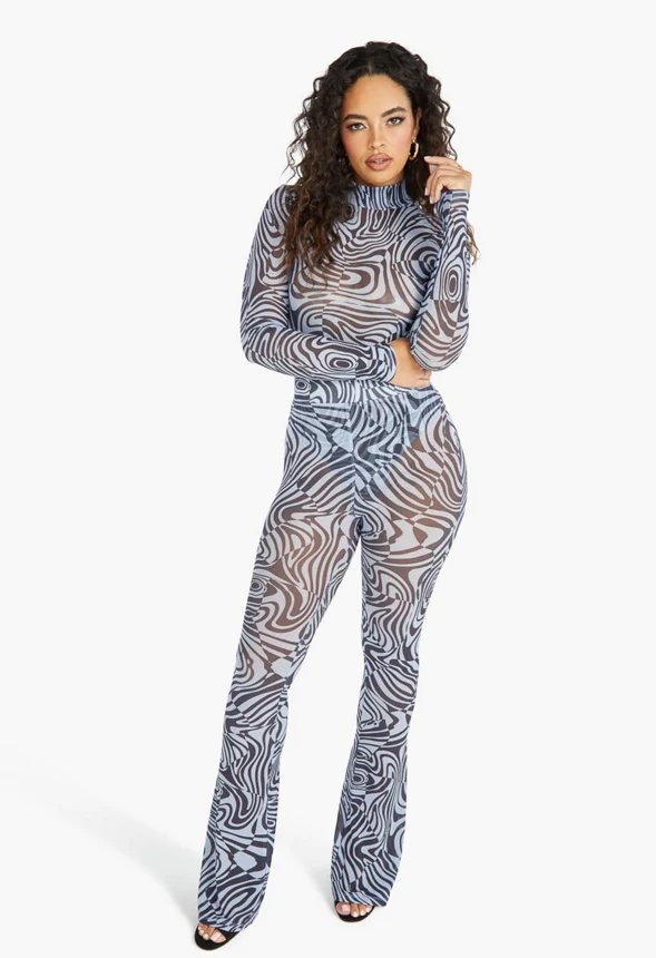 Mesh Flare Leggings - Image 4