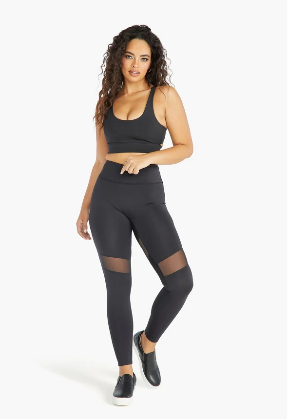 Mesh Insert Active Leggings - Image 3