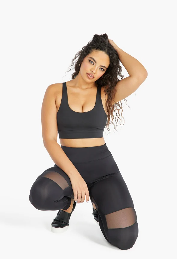 Mesh Insert Active Leggings - Image 4