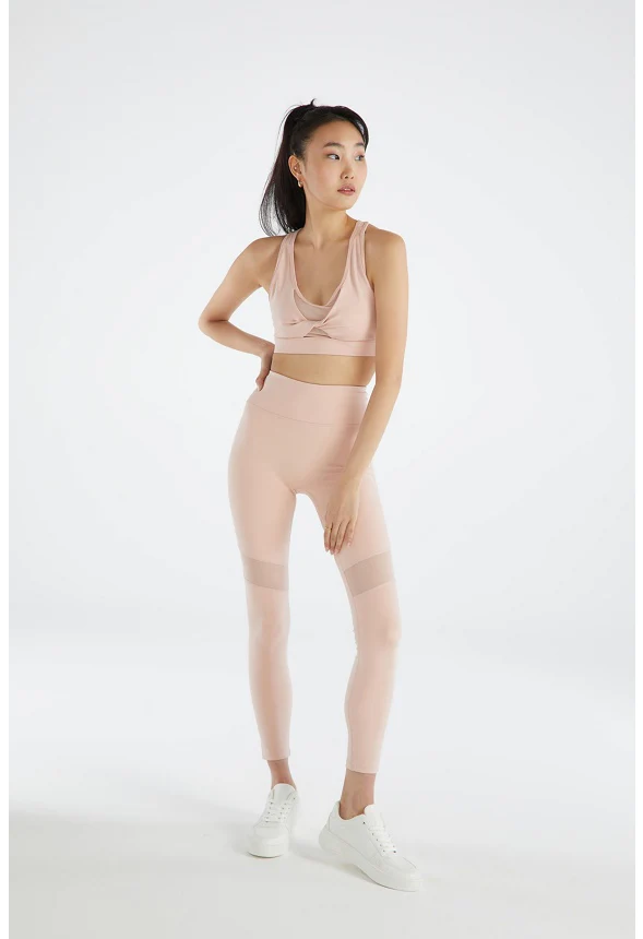 Mesh Insert Active Leggings - Image 4