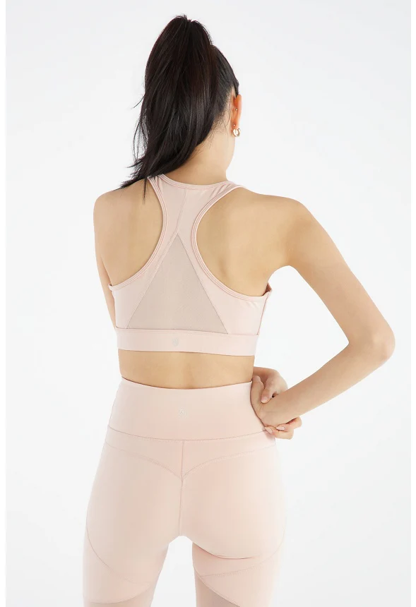 Mesh Insert Twist Front Active Bralette - Image 2