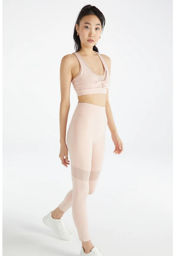 Mesh Insert Twist Front Active Bralette - Image 4