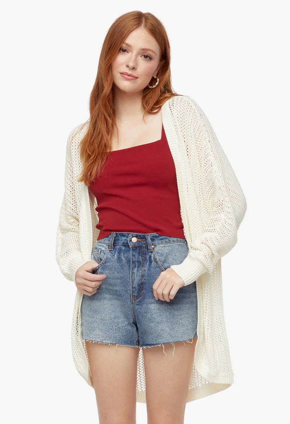 Mesh Stitch Cardigan - Image 2