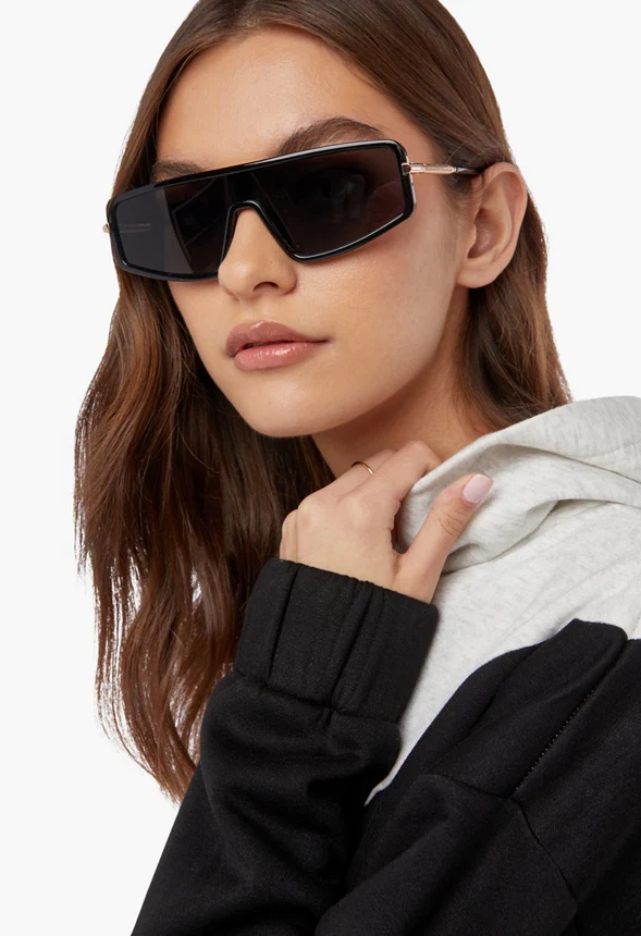 Metal Rim Thin Sunglasses - Image 3