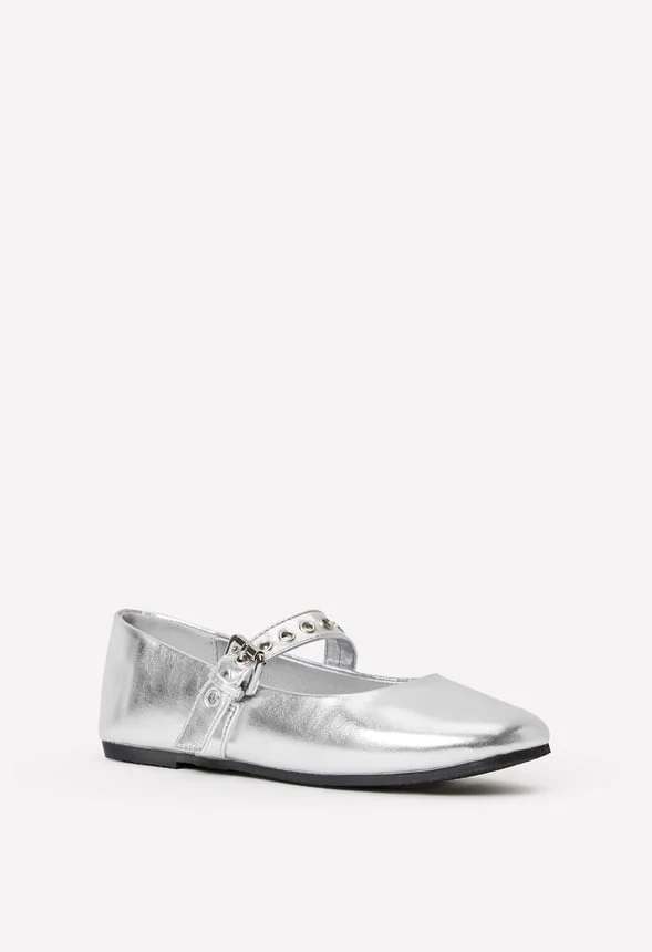 Metallic Buckle Flat - Image 3
