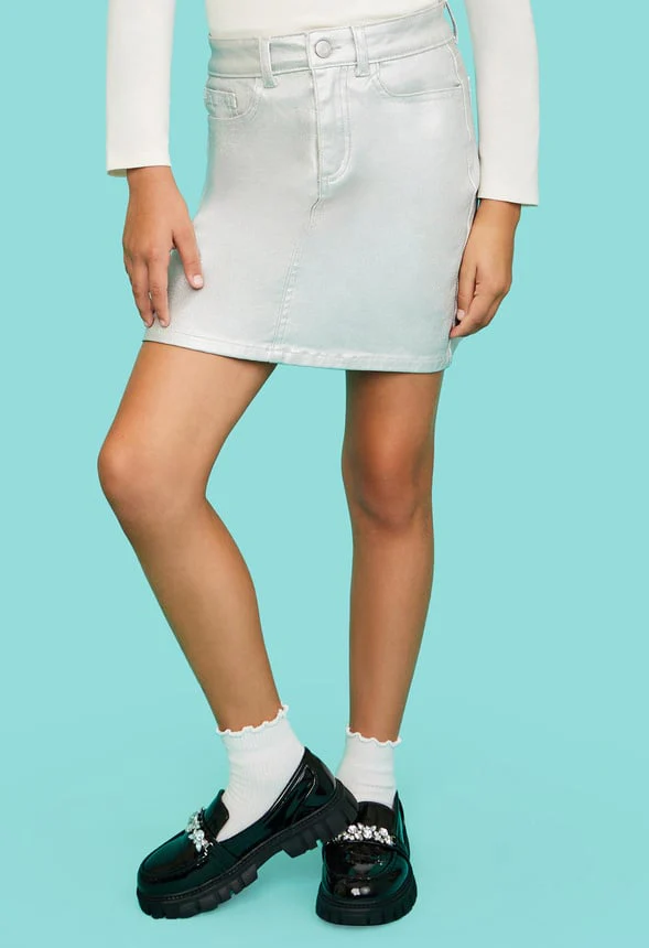 Metallic Mini Skirt - Image 2