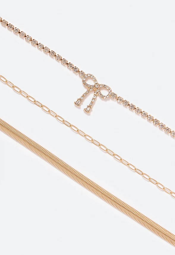 Micah Pave Bow & Mix Chain Bracelet - Image 3