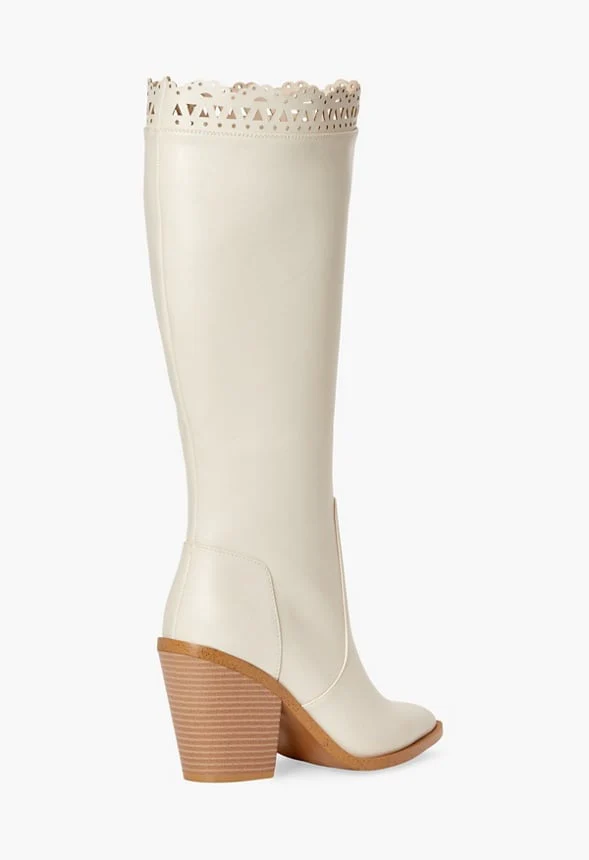 Michele Eyelet Heeled Boot - Image 3