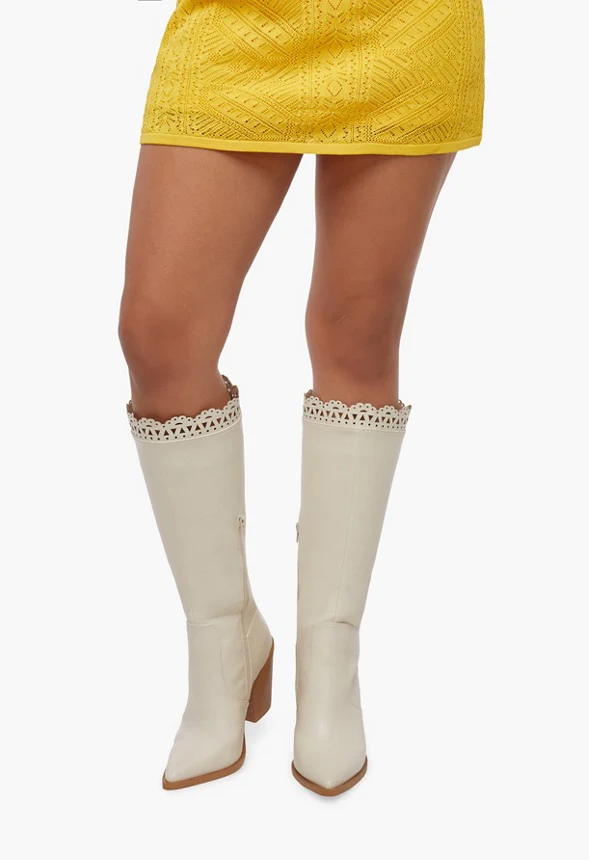 Michele Eyelet Heeled Boot - Image 5