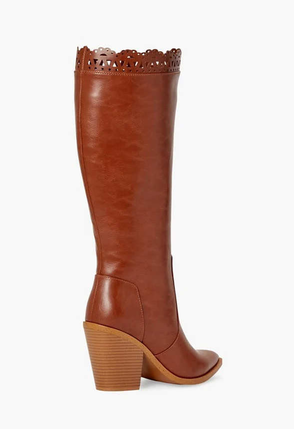 Michele Eyelet Heeled Boot - Image 3