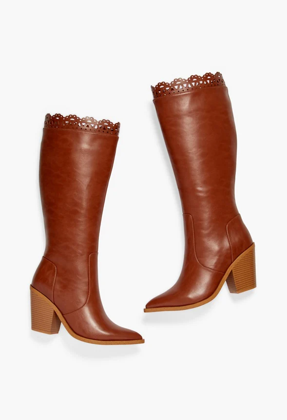 Michele Eyelet Heeled Boot - Image 6