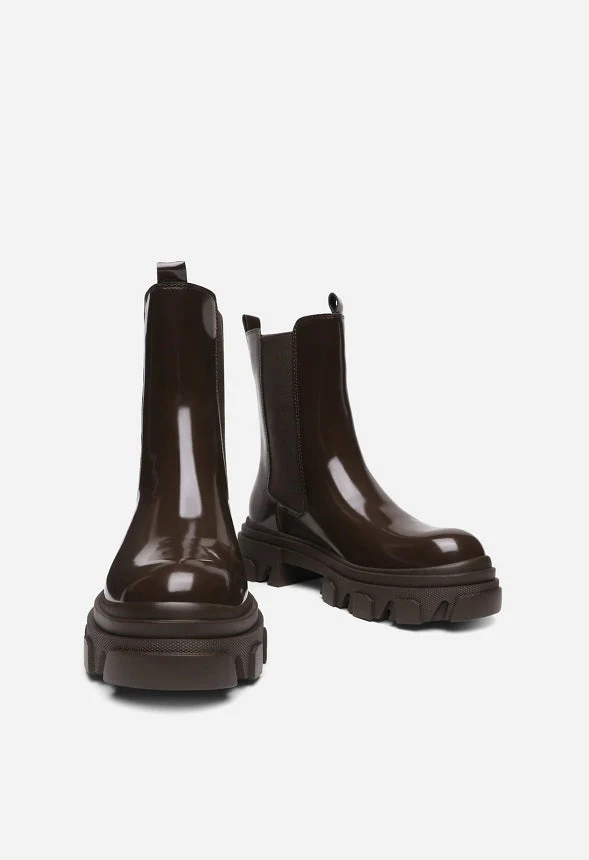 Mid Calf Chunky Chelsea Boot - Image 2