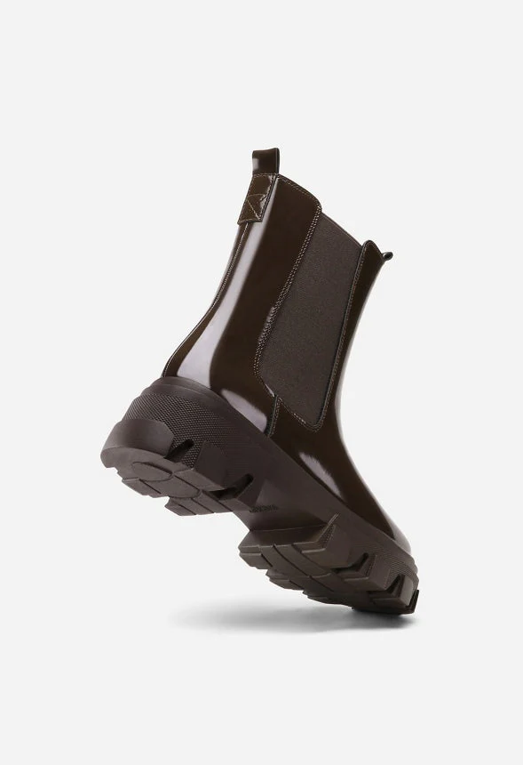Mid Calf Chunky Chelsea Boot - Image 3