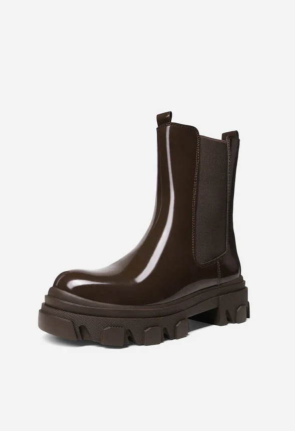 Mid Calf Chunky Chelsea Boot - Image 4