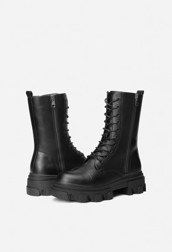 Mid Calf Combat Boot - Image 2