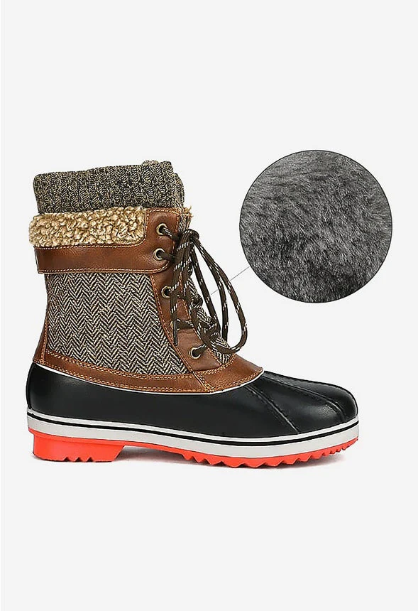 Mid Calf Lace Up Snow Boot - Image 3