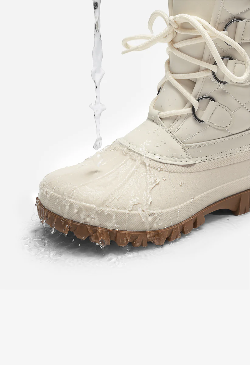 Mid Calf Waterproof Lined Duck Snow Boots - Image 4