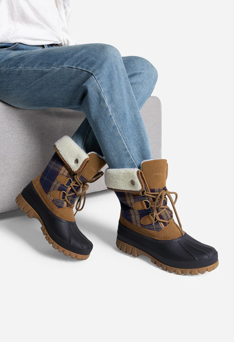Mid Calf Waterproof Lined Duck Snow Boots - Image 2