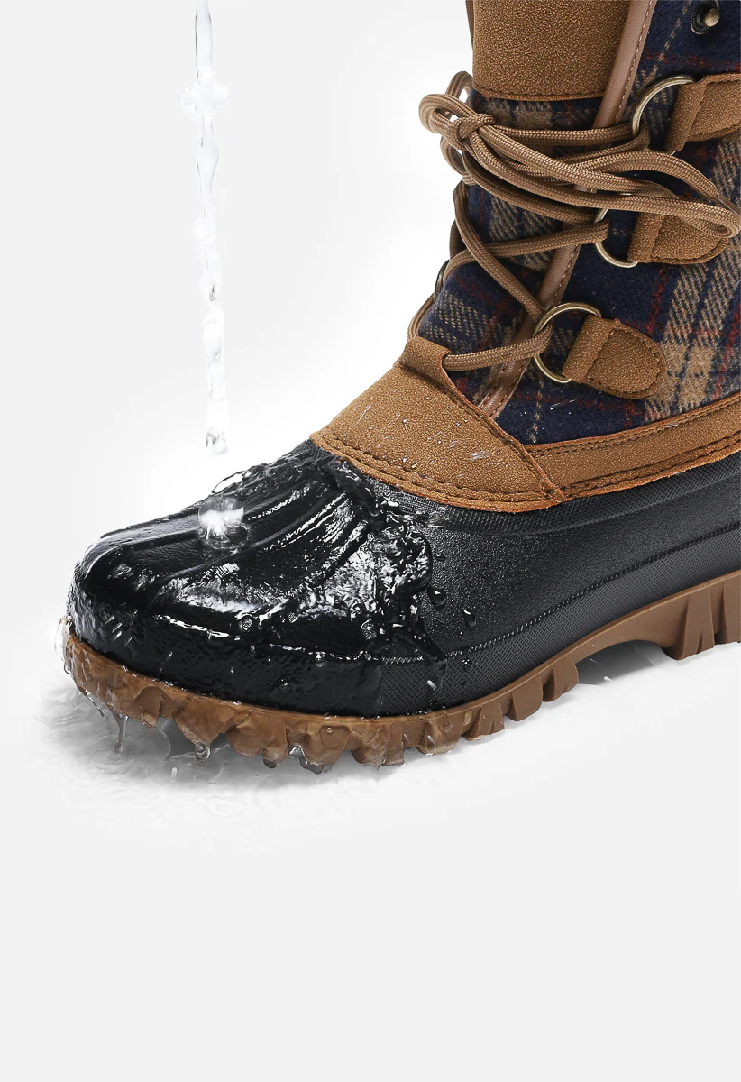 Mid Calf Waterproof Lined Duck Snow Boots - Image 4