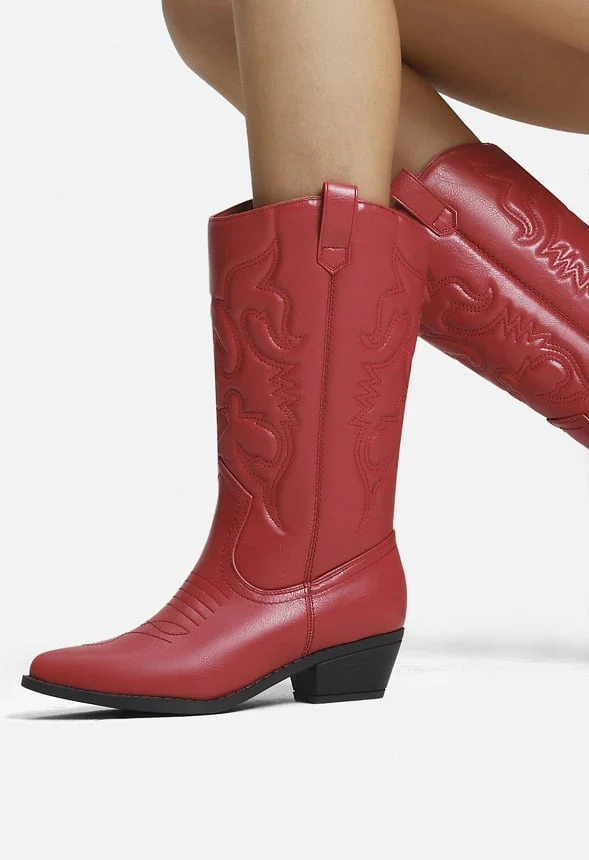 Mid Calf Western Cowboy Boot - Image 2