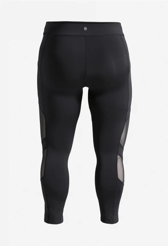 Mid Rise Blocked Mesh Pocket Leggings - Image 2