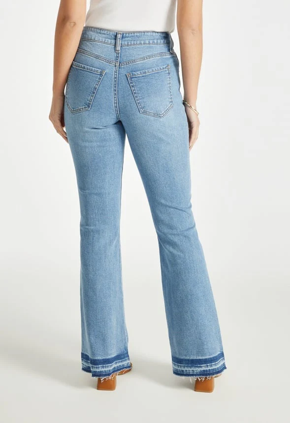 Mid Rise Flare Denim Jeans - Image 2