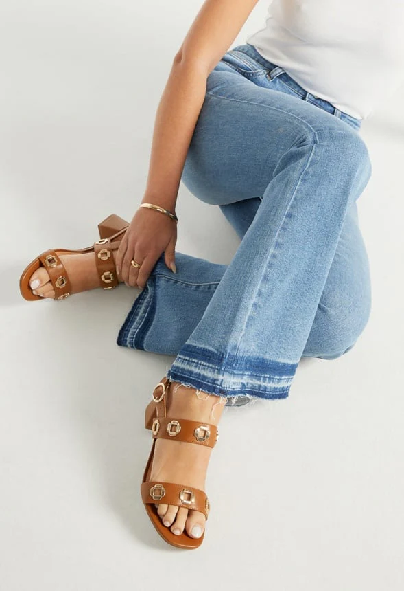 Mid Rise Flare Denim Jeans - Image 5