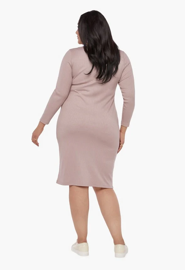 Midi Knit Dress - Image 3