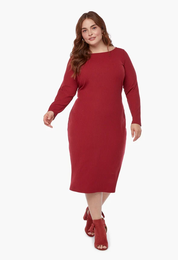 Midi Knit Dress - Image 2