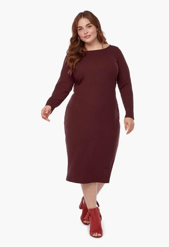 Plus Size Midi Knit Dress - Image 4