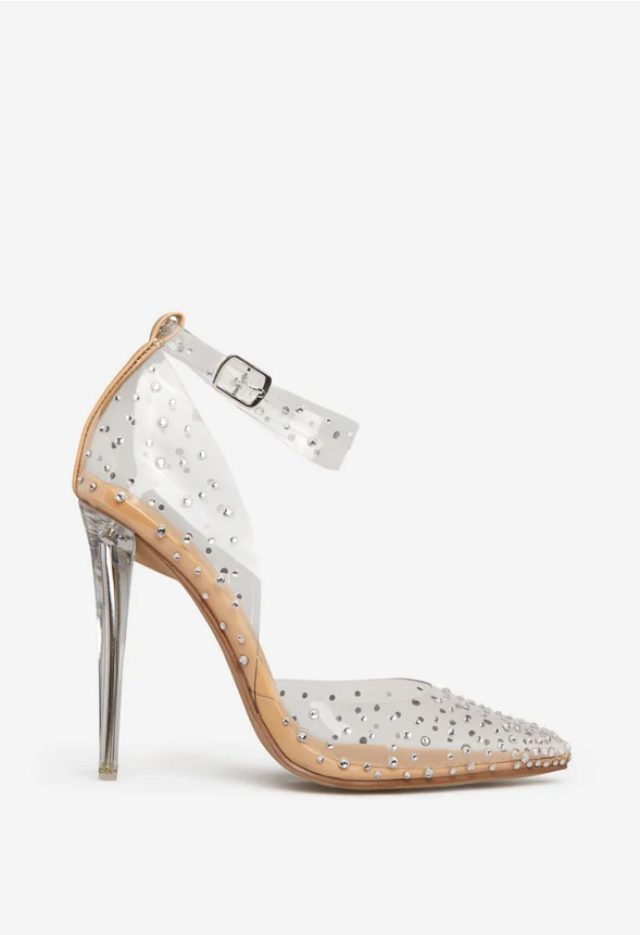 Mika Embellished Clear Pump - Image 3