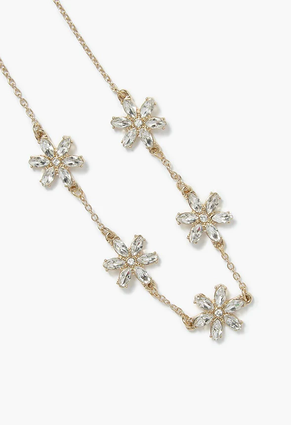 Milena Flower Layered Necklace - Image 2