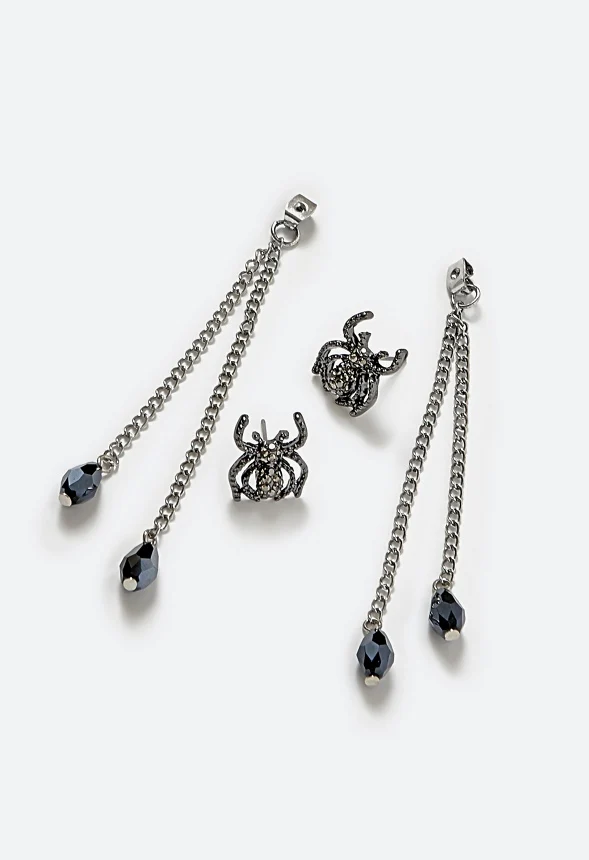Millie Halloween Spider Charms Dangle Earrings - Image 3