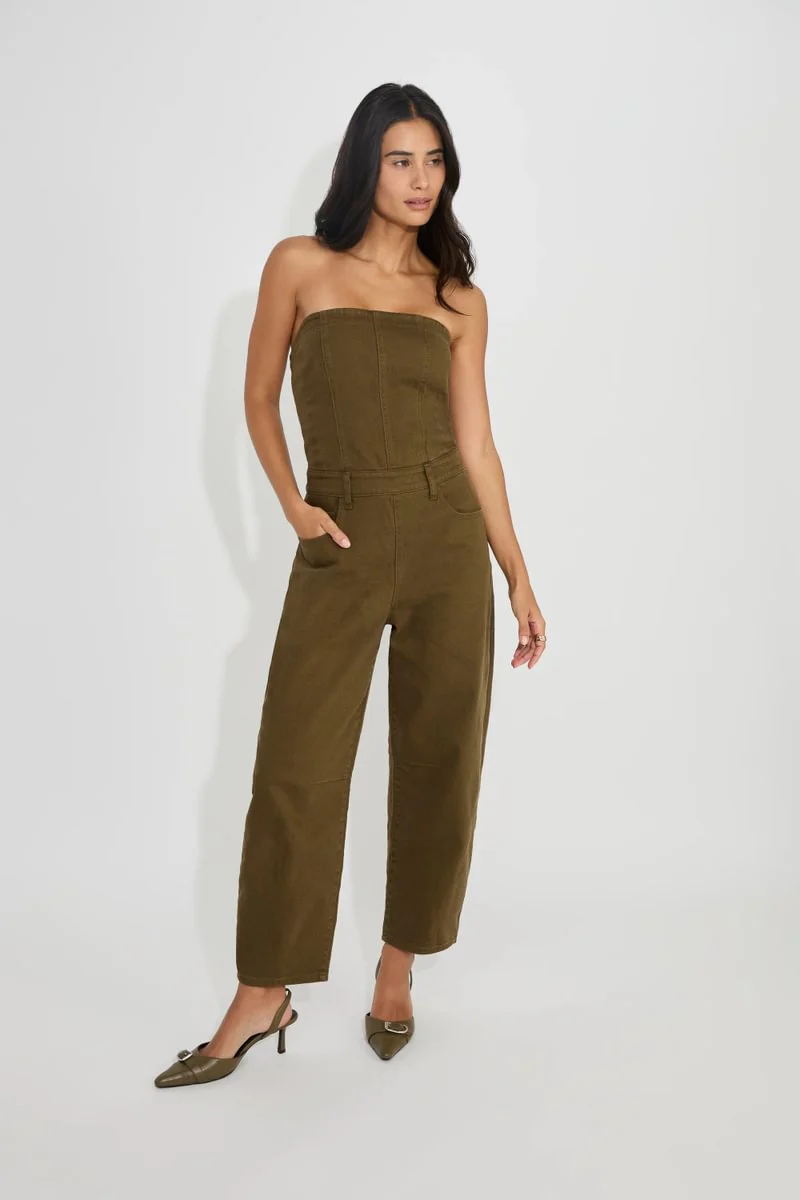 Strapless Barrel Leg Jumpsuit - Image 5