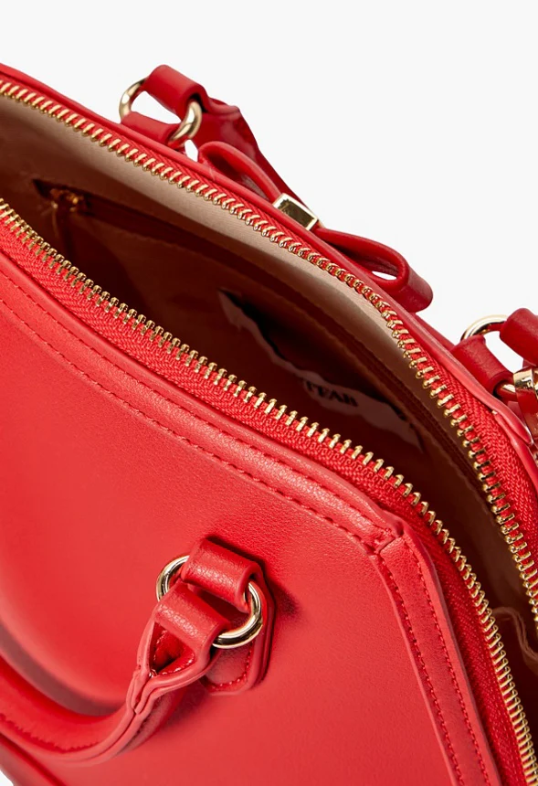 Mini Dome Satchel With Bow Trim - Image 5