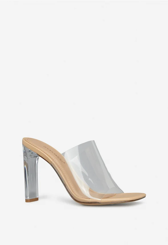 Mirta Block Heel Lucite Sandal - Image 2