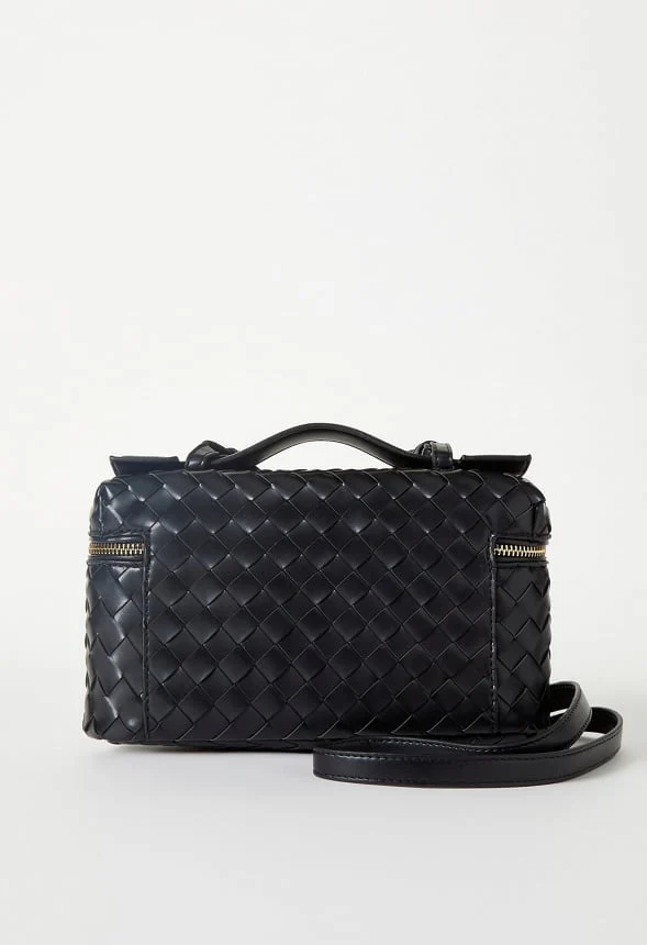 Mixed Material Top Handle Crossbody - Image 3