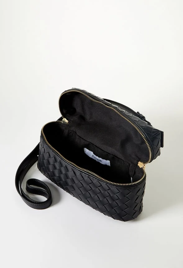 Mixed Material Top Handle Crossbody - Image 6