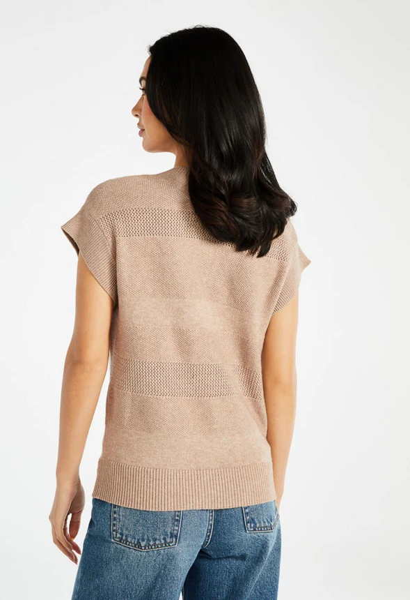 Mixed Stitch Sweater Vest - Image 2