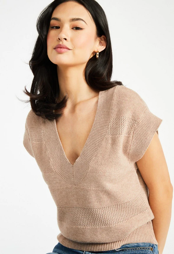 Mixed Stitch Sweater Vest - Image 3